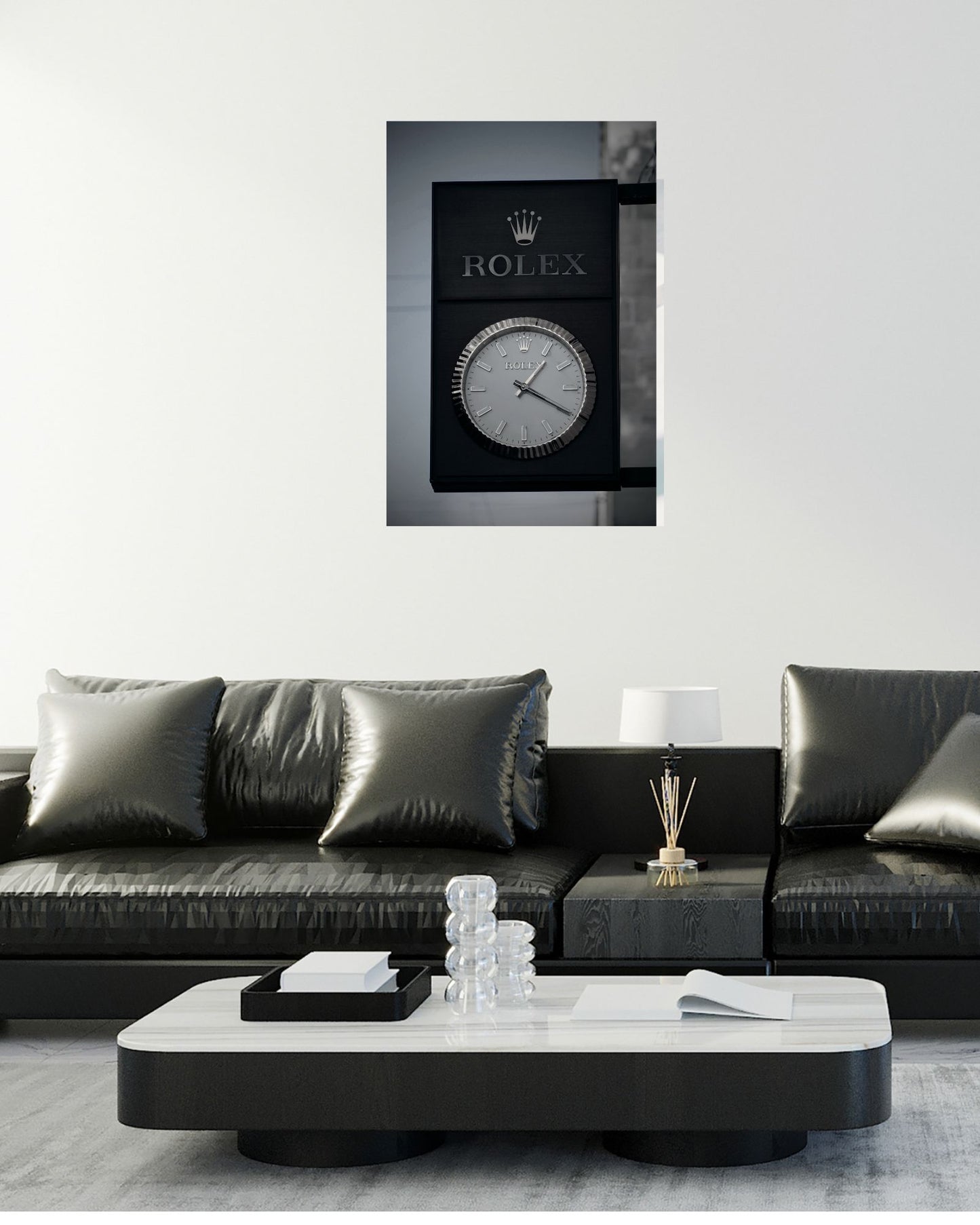 Rolex Store Clock - Wood Print