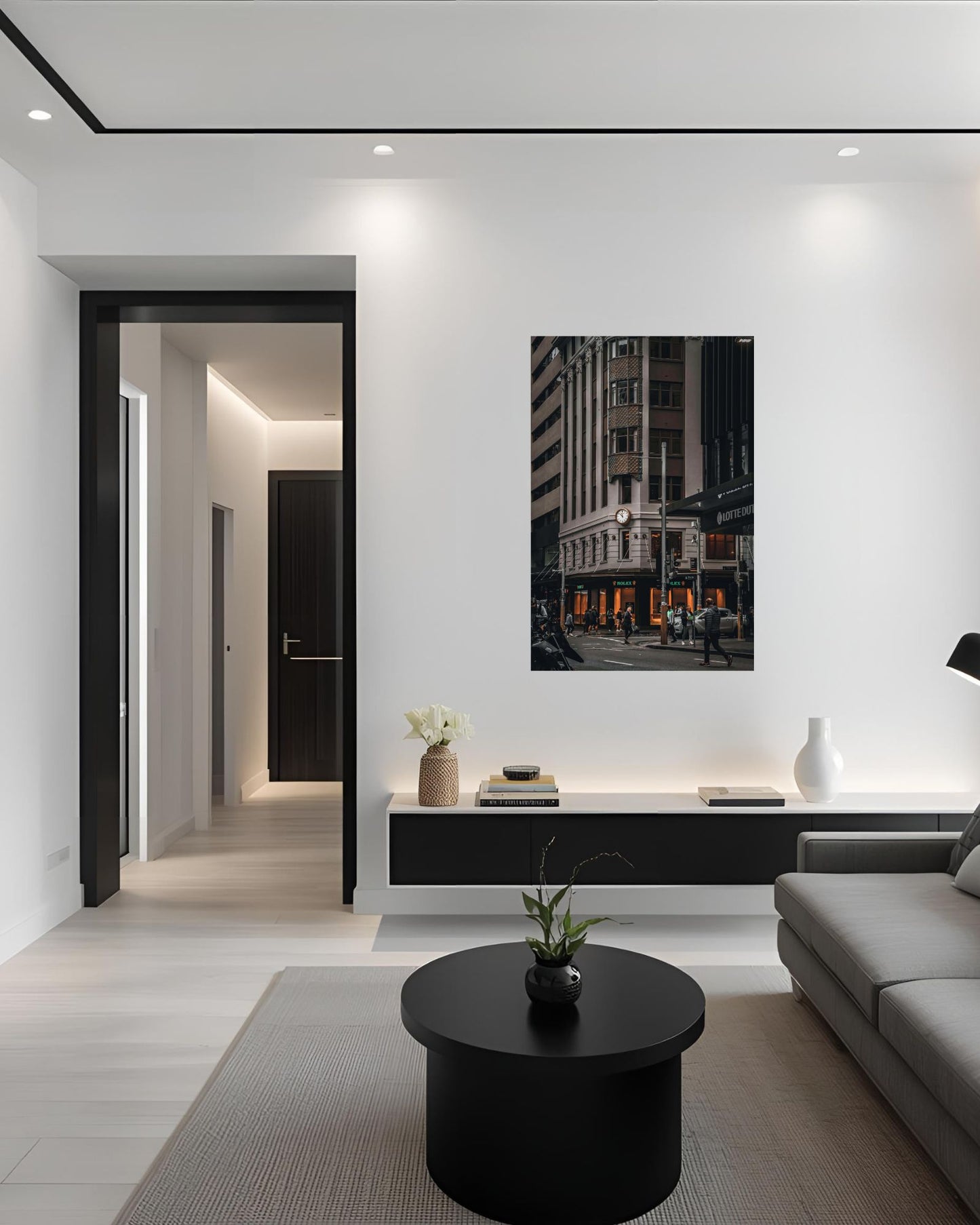 Rolex Store Street Ambiance - Wood Print