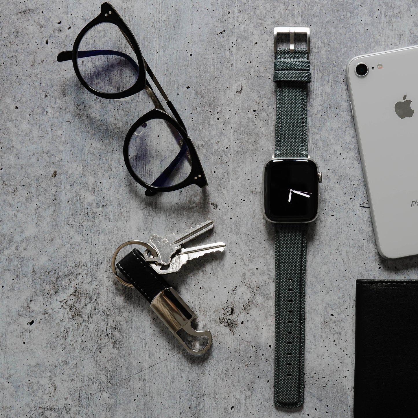 Apple Watch Slate Grey Sailcloth Watch Band