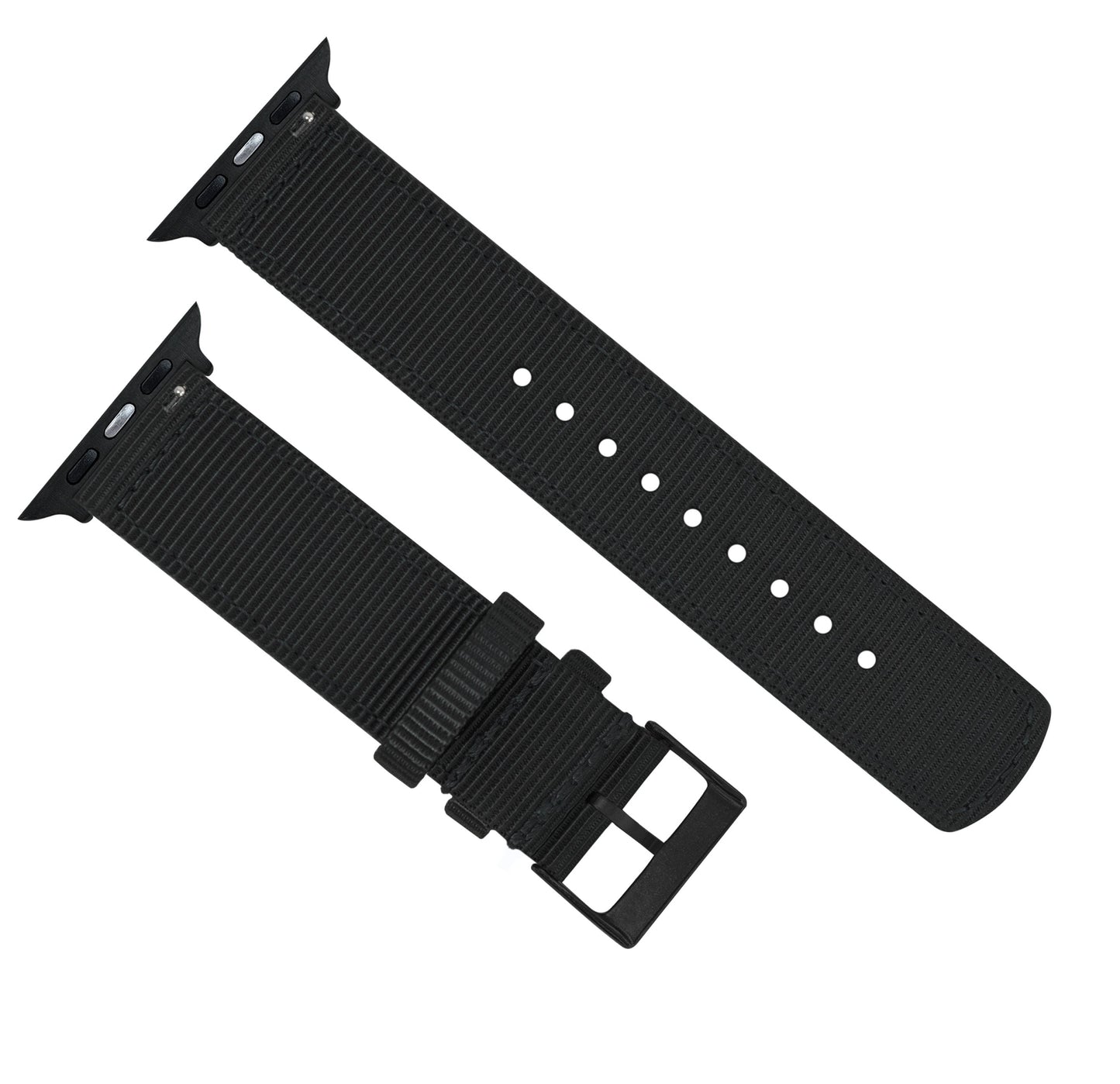 Apple Watch Two Piece NATO® style Black Watch Band