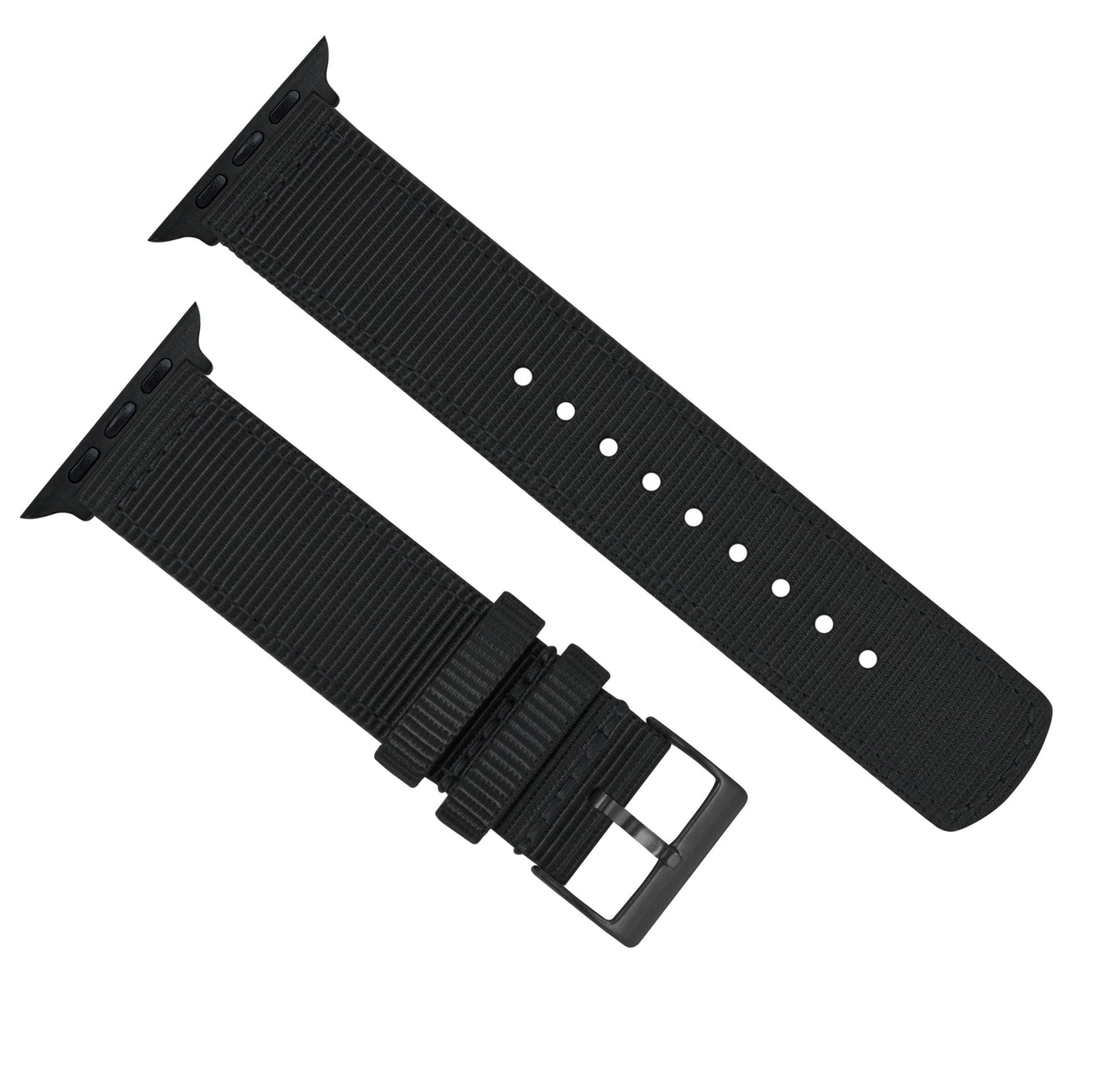 Apple Watch Two Piece NATO® style Black Watch Band