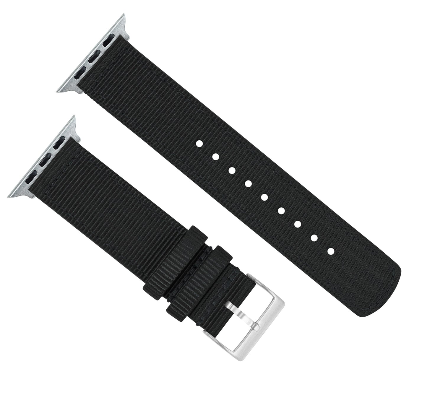 Apple Watch Two Piece NATO® style Black Watch Band