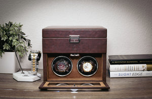 Luxury Watch Winder Box - Coffee Brown