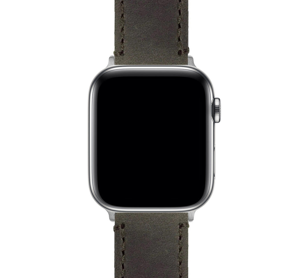 Apple Espresso Leather Stitching Watch Band