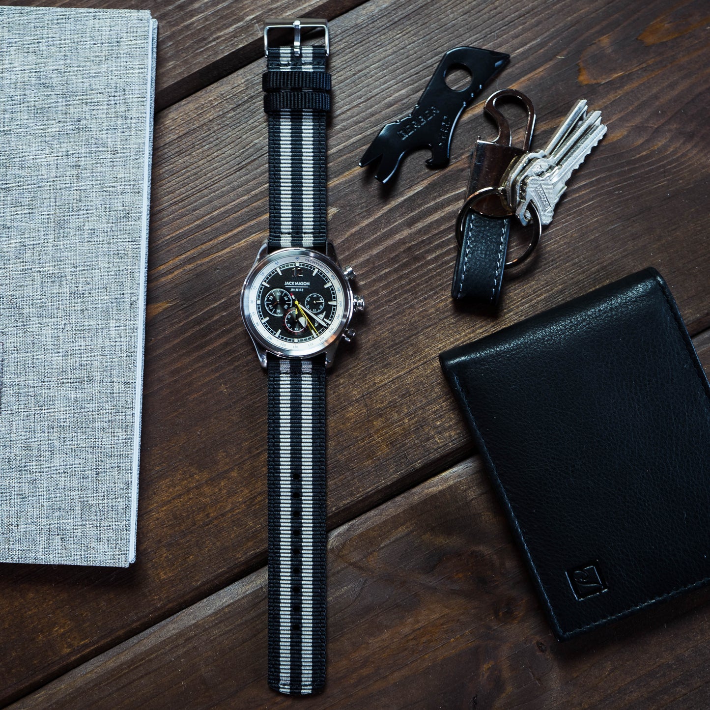Black Smoke Bond Two Piece NATO® style Watch Band