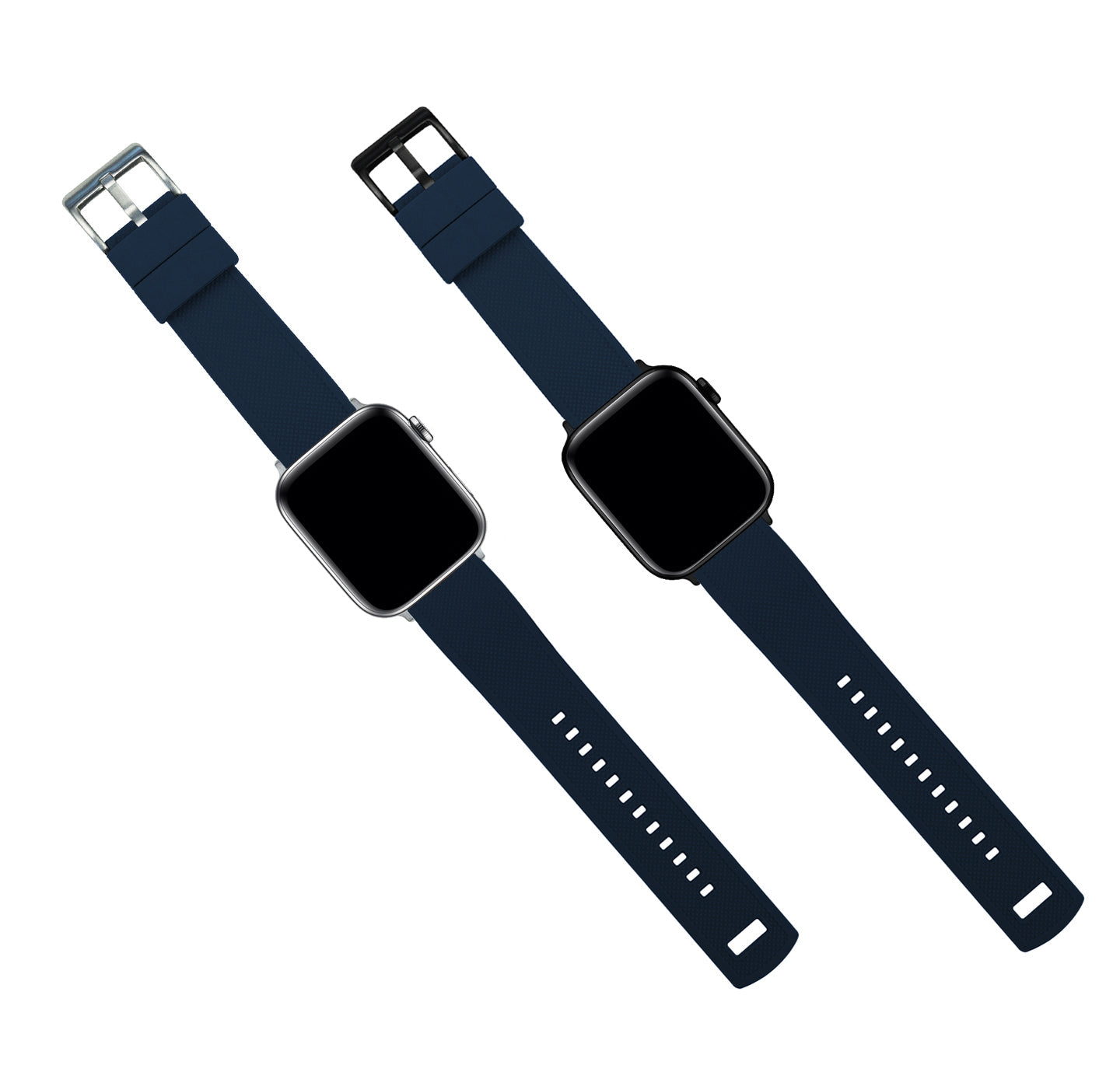 Apple Watch Elite Silicone Navy Blue Top Crimson Red Bottom Watch Band