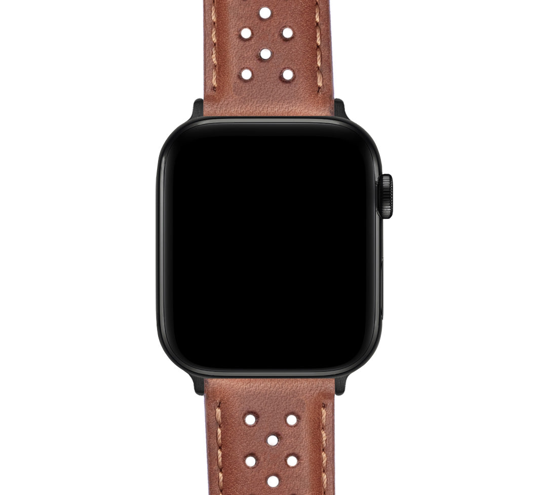 Apple Watch Caramel Brown Racing Horween® Leather Watch Band
