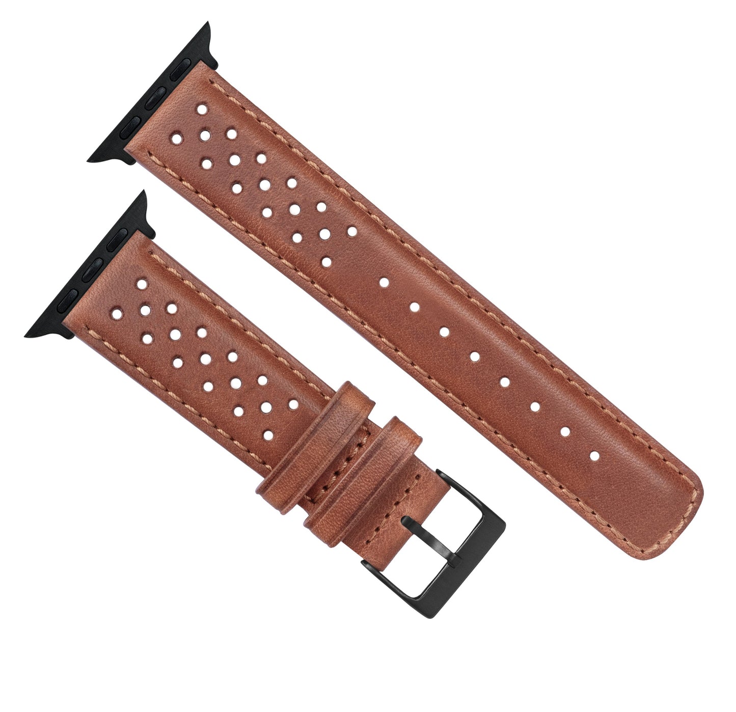 Apple Watch Caramel Brown Racing Horween® Leather Watch Band
