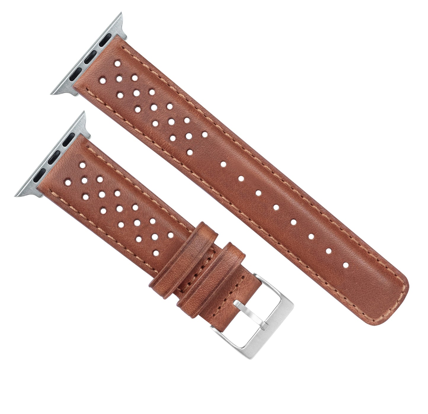 Apple Watch Caramel Brown Racing Horween® Leather Watch Band