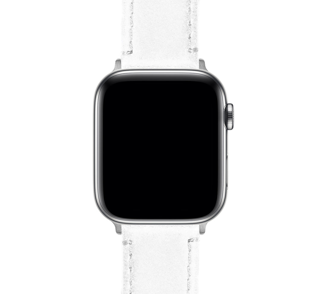 Apple Watch White Leather Stitching Watch Band