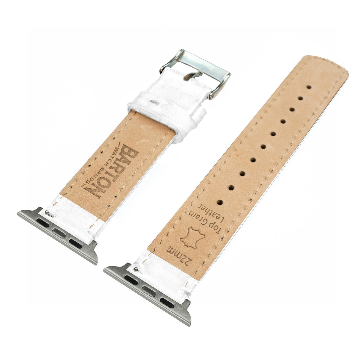 Apple Watch White Leather Stitching Watch Band