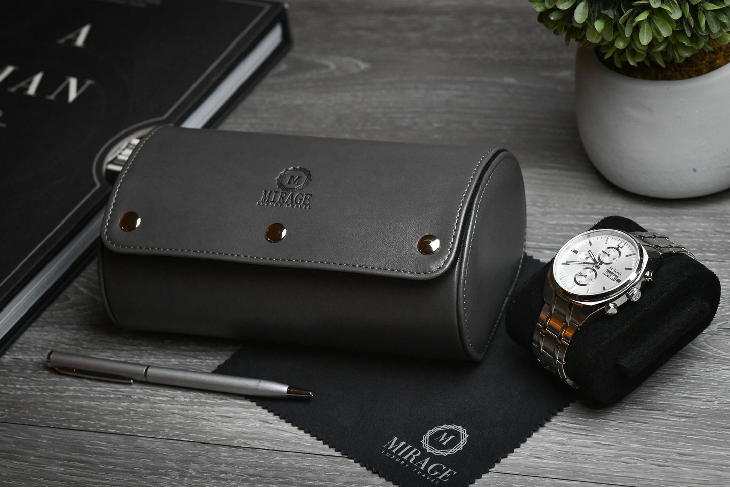 Rotolo di orologi grigio ardesia - 2 orologi