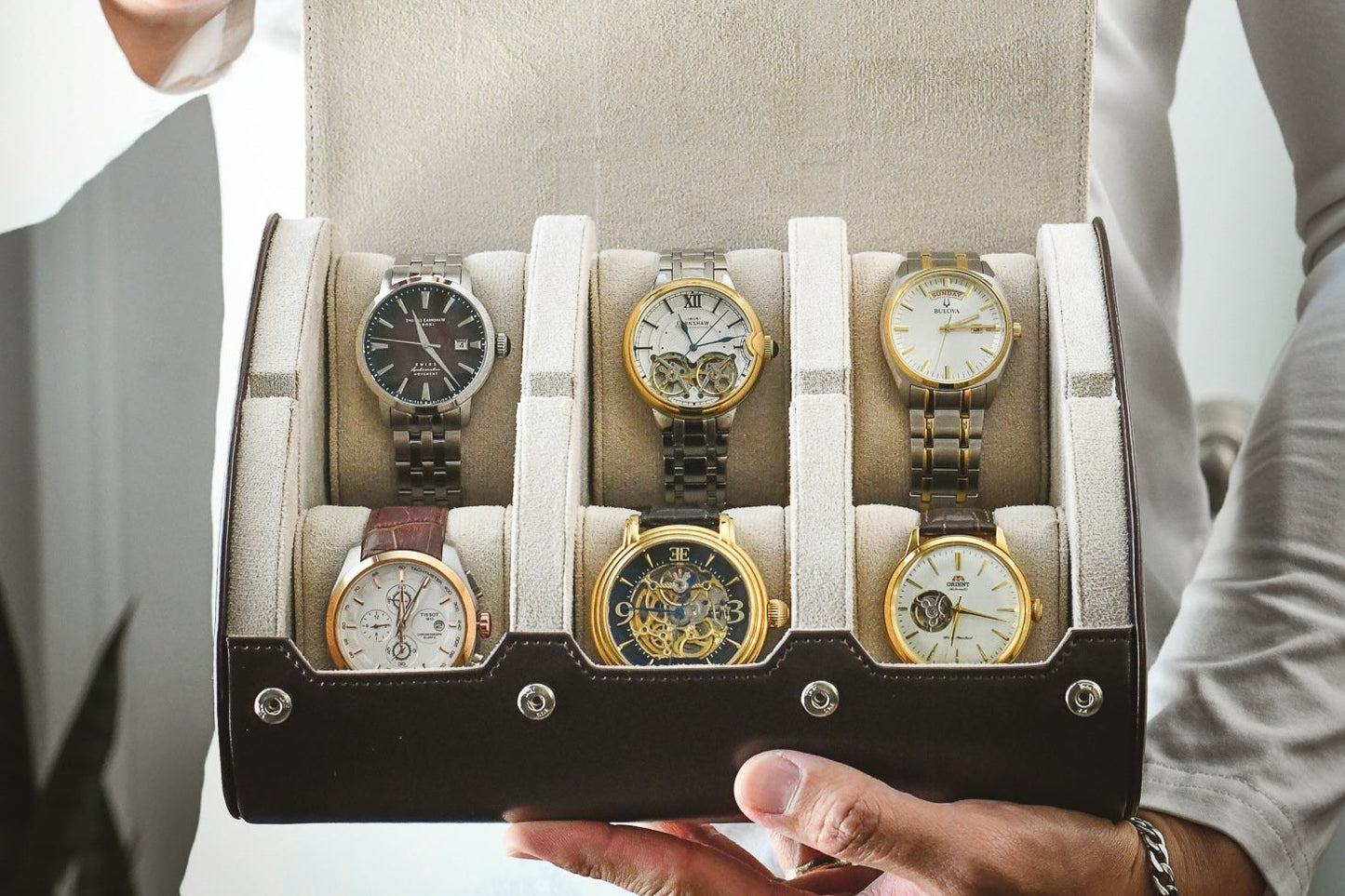 orient earnshaw tissot watch case 6 watch box