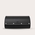 6 Watch Travel Case Vegan Leather Watch Roll (Super Black)