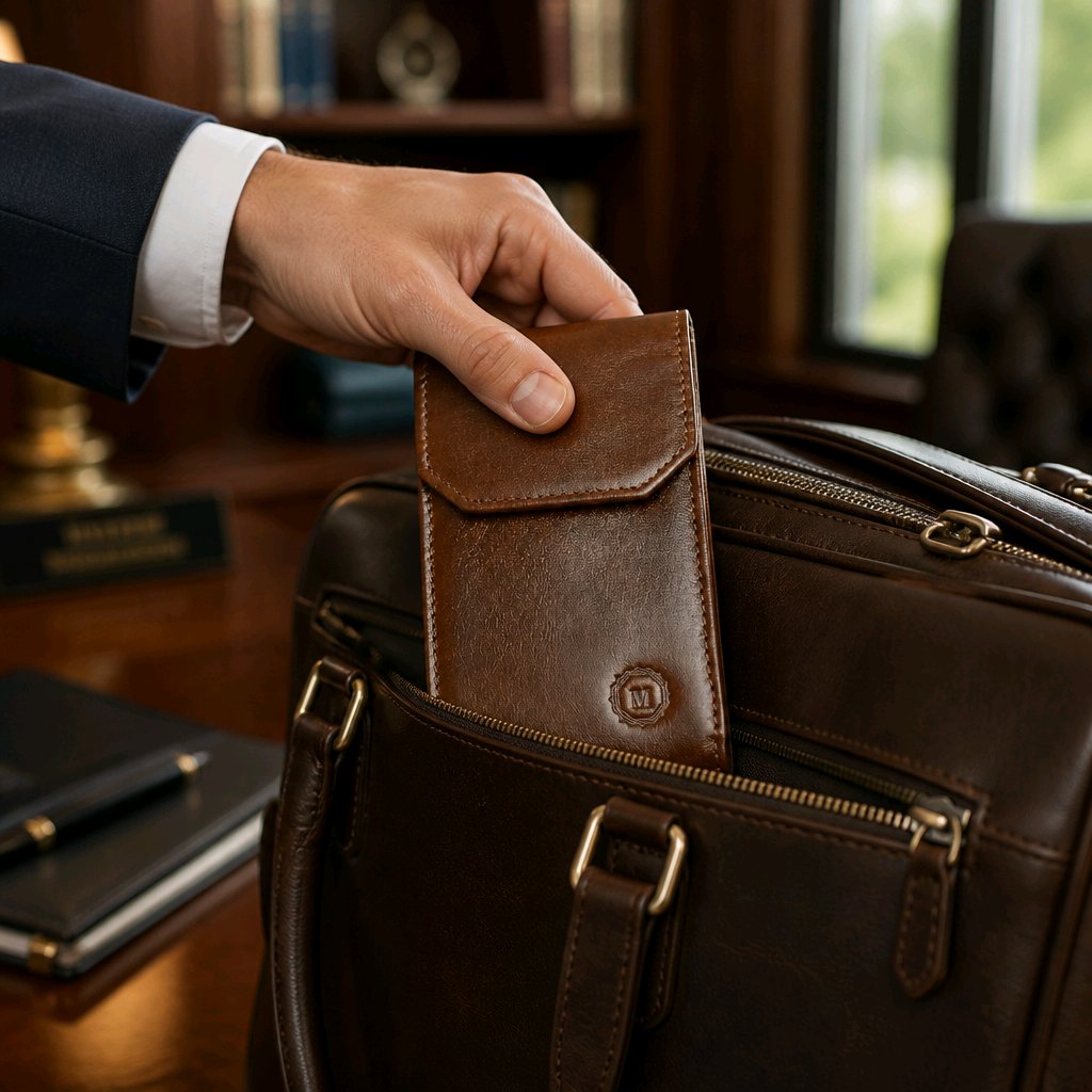 Leather Watch Pouch – Saddle Brown
