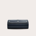 2 Watch Travel Case Vegan Leather Watch Roll (Midnight Blue - White Interior)