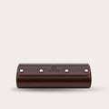 3 Watch Travel Case Vegan Leather Watch Roll (Espresso Brown - White Interior)