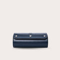 2 Watch Travel Case Vegan Leather Watch Roll (Midnight Blue)