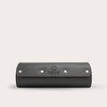 3 Watch Travel Case Vegan Leather Watch Roll (Slate Gray - White Interior)