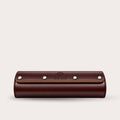 3 Watch Travel Case Vegan Leather Watch Roll (Espresso Brown)