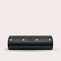 3 Watch Travel Case Vegan Leather Watch Roll (Jade Black - White Interior)