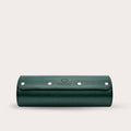 3 Watch Travel Case Vegan Leather Watch Roll (Royal Green)