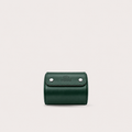 1 Watch Travel Case Vegan Leather Watch Roll (Royal Green - White Interior)