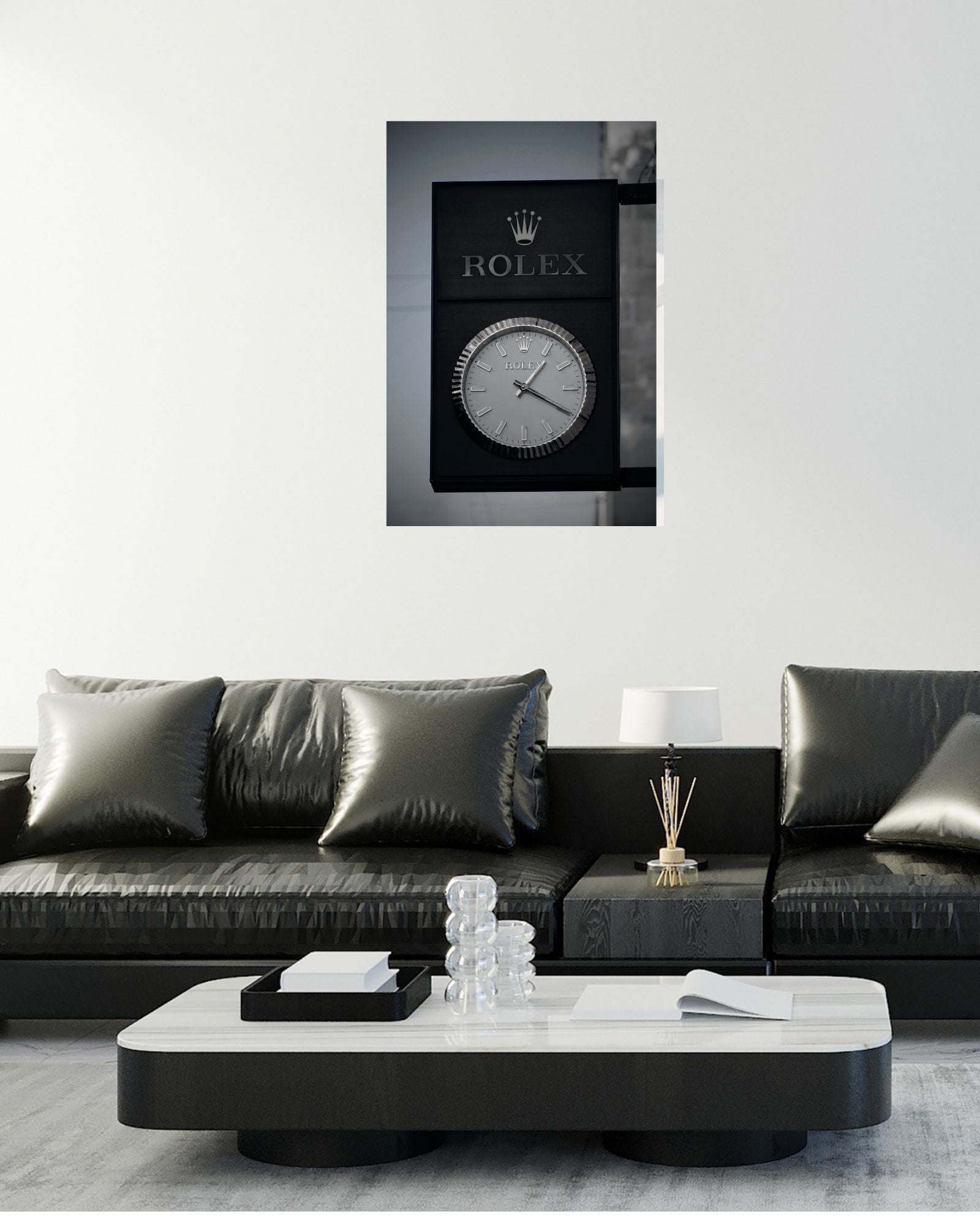Rolex Store Clock - Wood Print