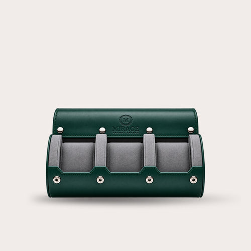 Royal Green Watch Roll - 3 horloges