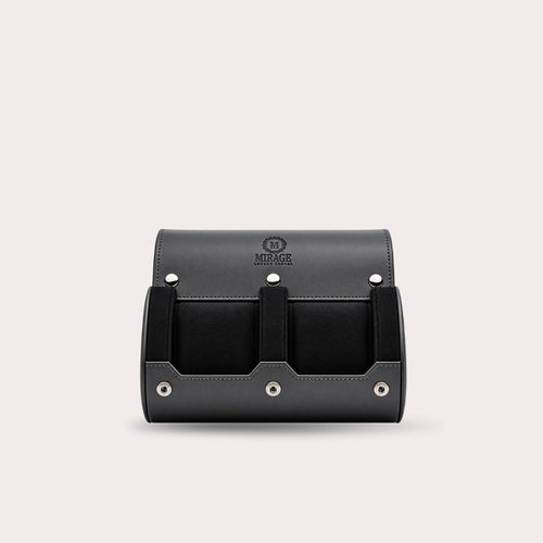 2 Watch Travel Case Vegan Leather Watch Roll (Slate Gray)