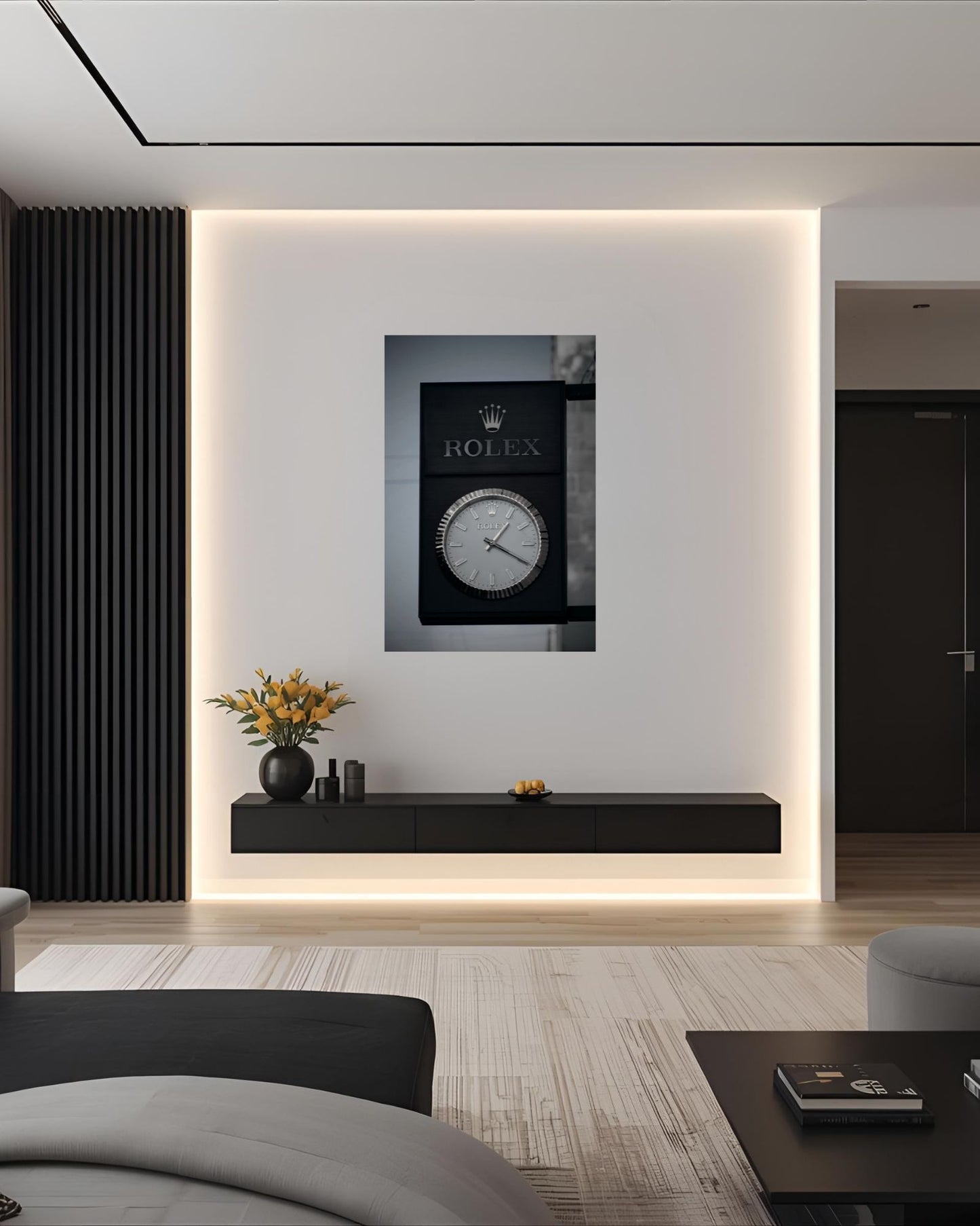 Rolex Store Clock - Wood Print