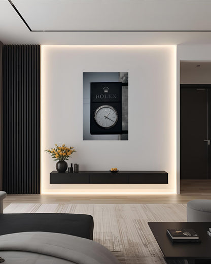 Rolex Store Clock - Wood Print