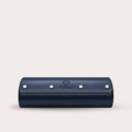 3 Watch Travel Case Vegan Leather Watch Roll (Midnight Blue - White Interior)