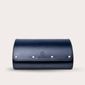 6 Watch Travel Case Vegan Leather Watch Roll (Midnight Blue)