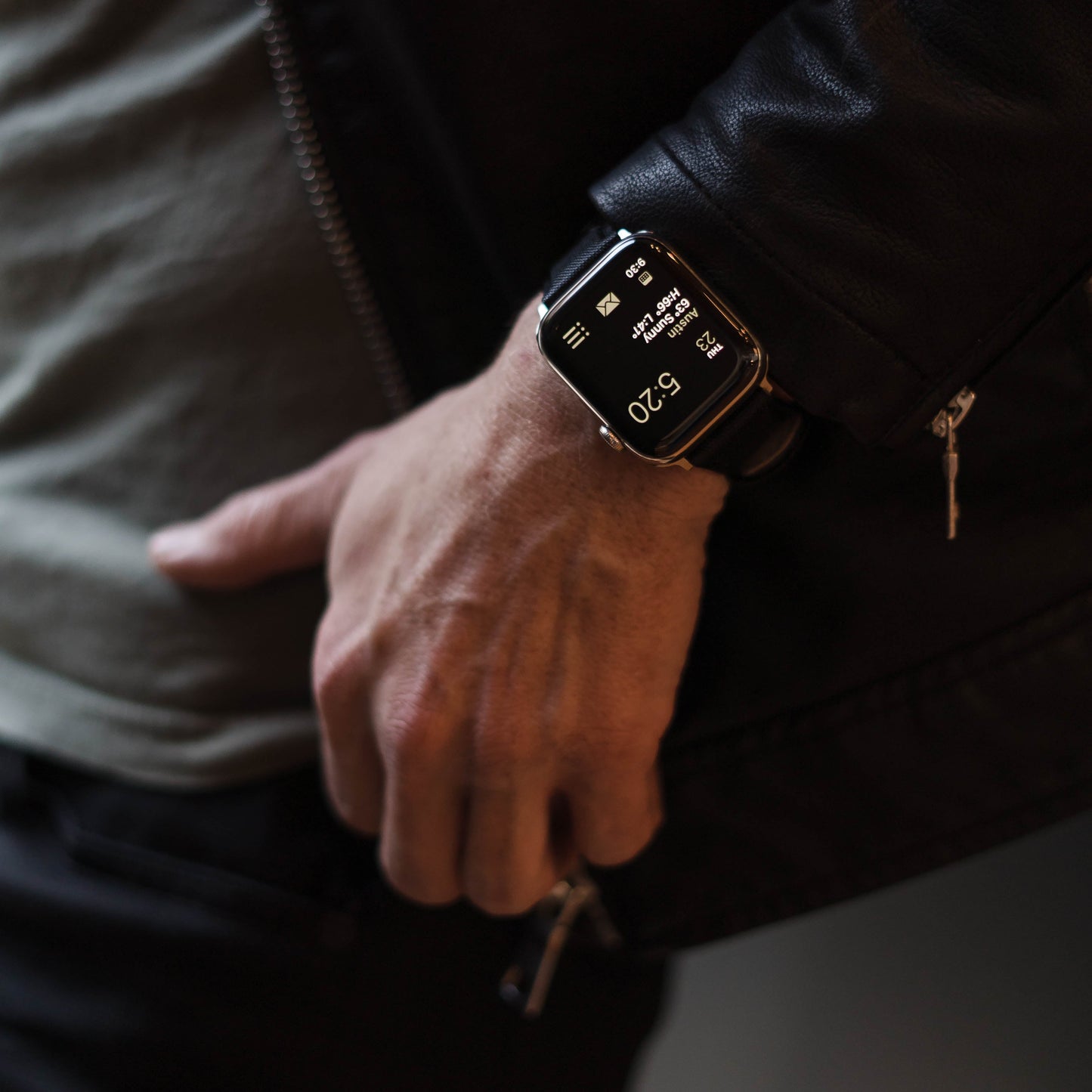 Apple Watch Black Sailcloth Watch Band