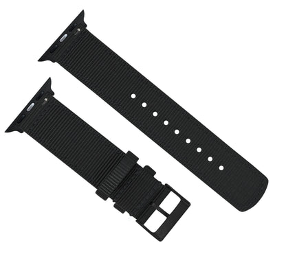 Apple Watch Two Piece NATO® style Black Watch Band
