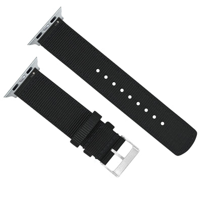 Apple Watch Two Piece NATO® style Black Watch Band