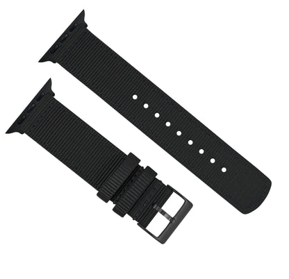 Apple Watch Two Piece NATO® style Black Watch Band
