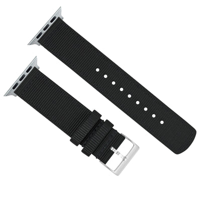 Apple Watch Two Piece NATO® style Black Watch Band