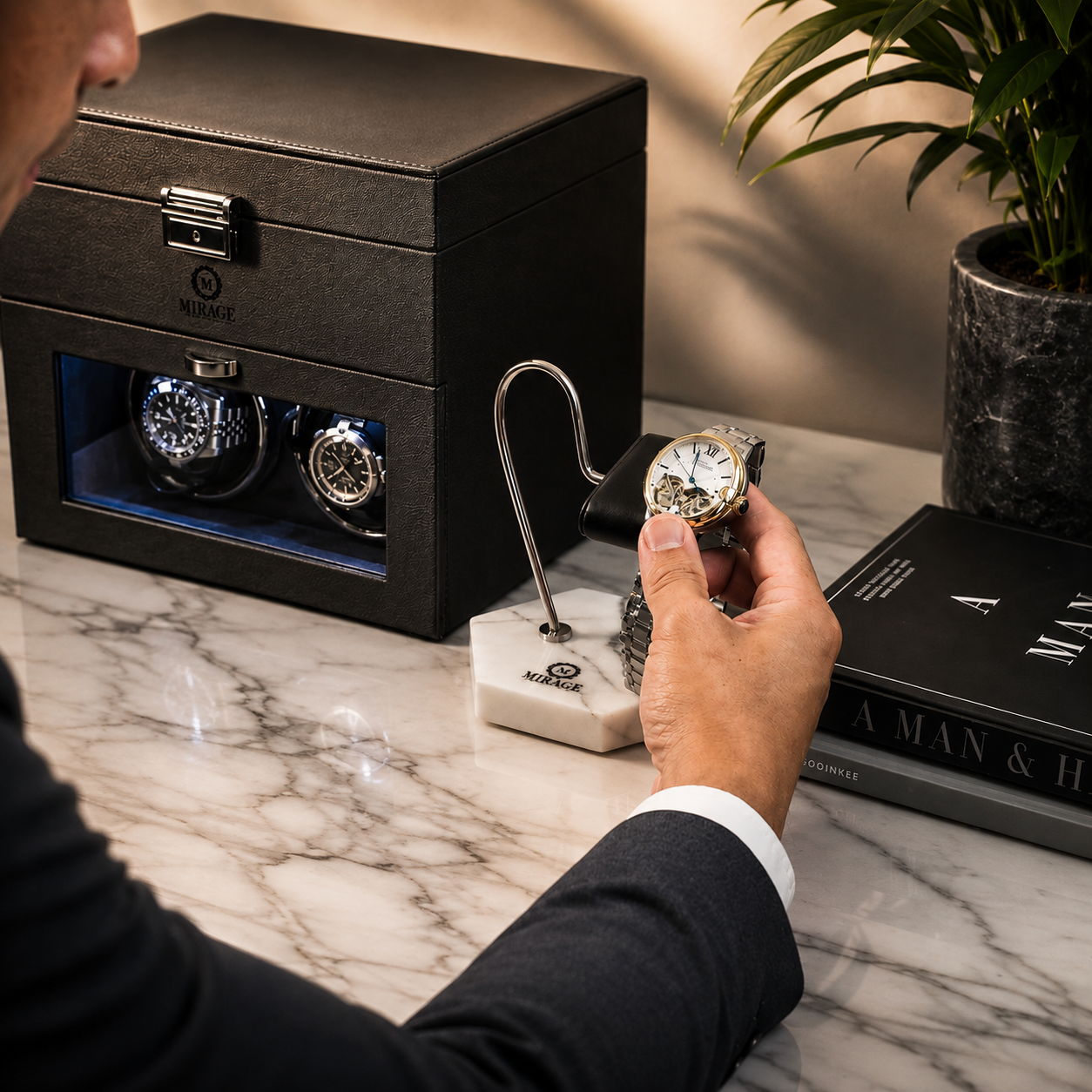 Watch Stand Display | White Marble (Limited Edition)