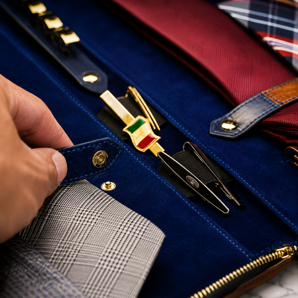 Tie Travel Case Organizer - Royal Blue