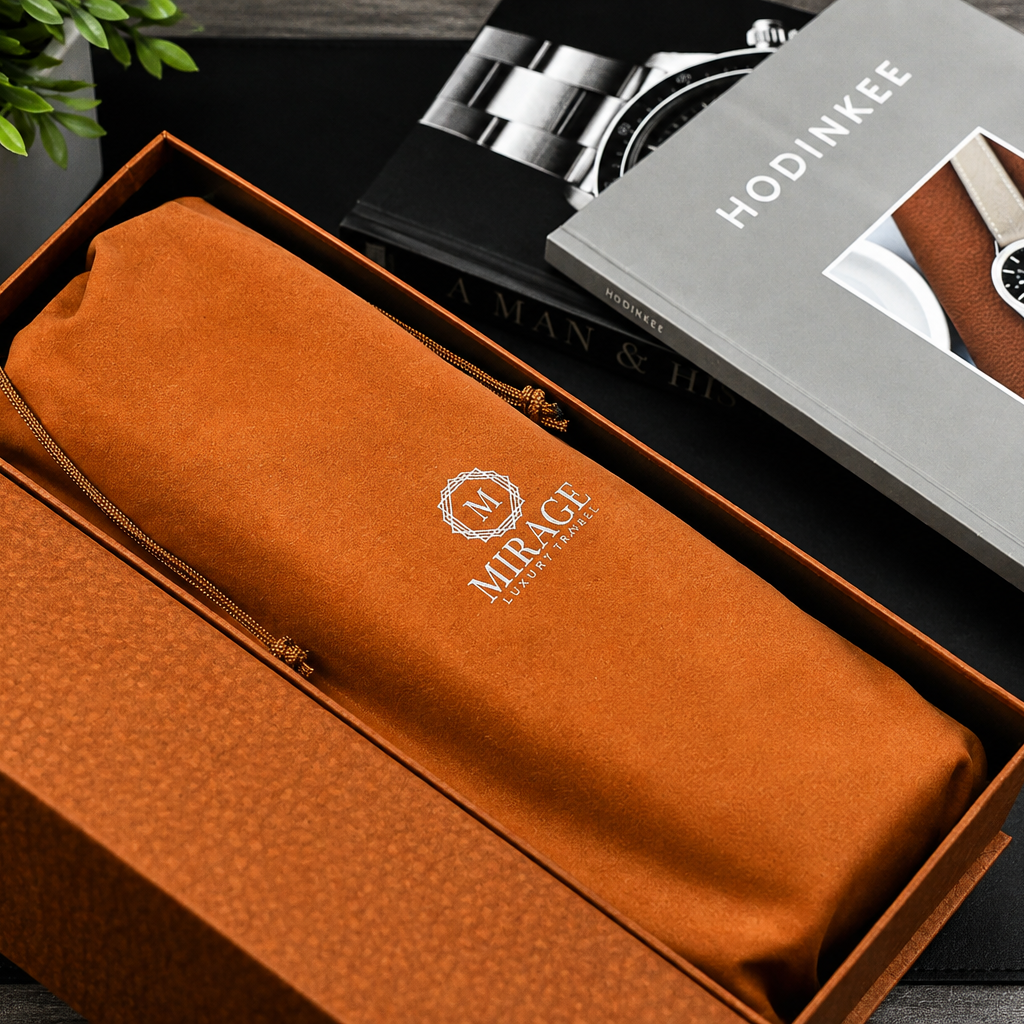 Luxury 4 Watch Travel Case | Full-Grain Cow Leather | Tawny Brown