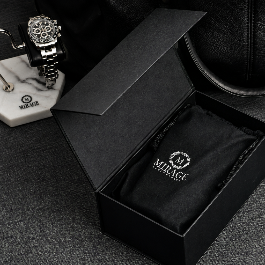 2 Watch Travel Case Full-grain Leather Watch Roll (Sable Black)