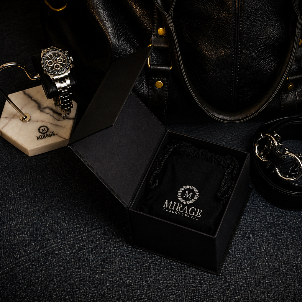 1 Watch Travel Case Full-grain Leather Watch Roll (Sable Black)