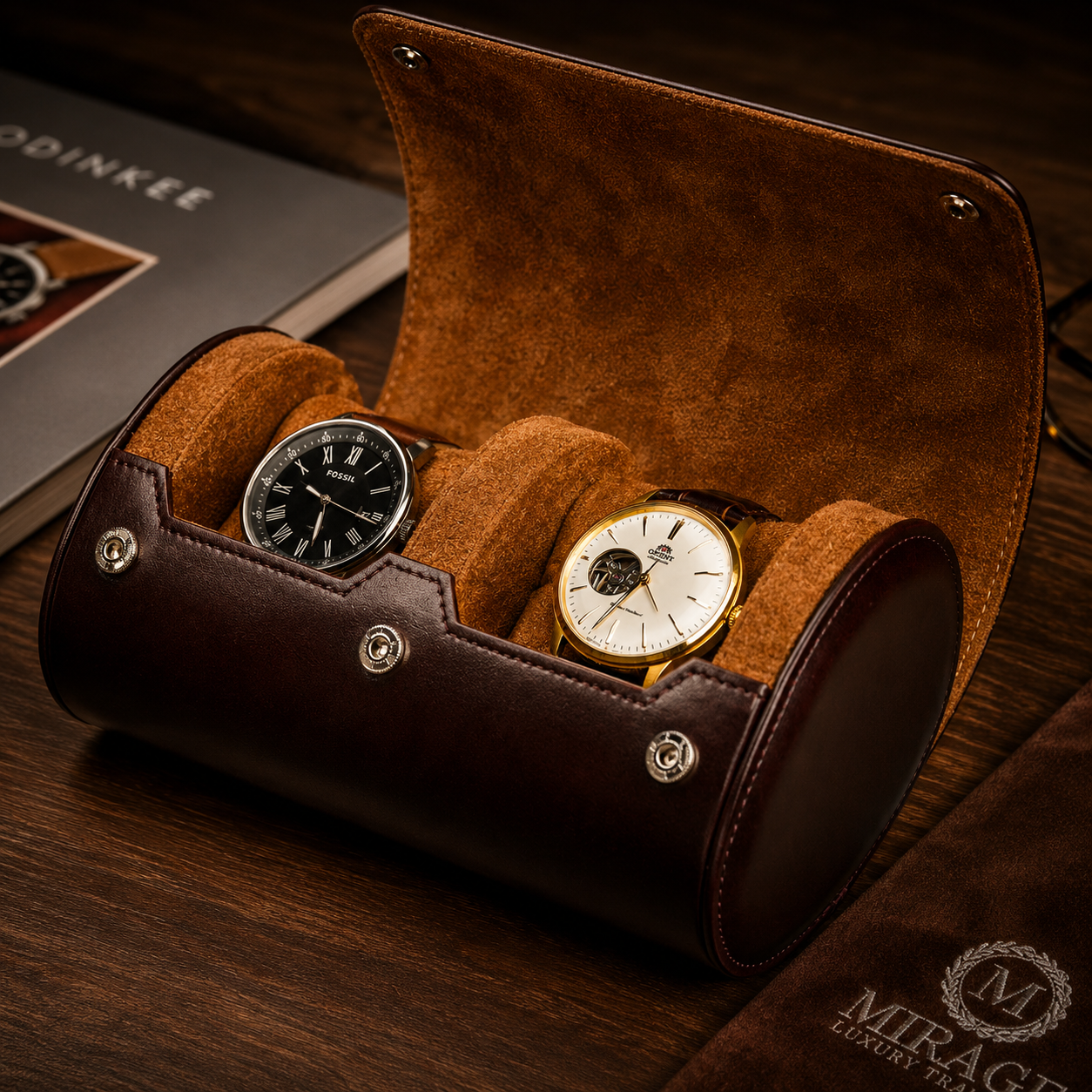 2 Watch Case - Espresso Brown