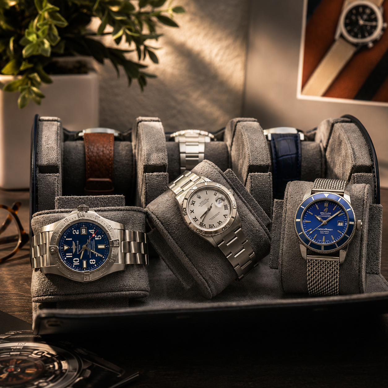 6 Watch Case - Midnight Blue