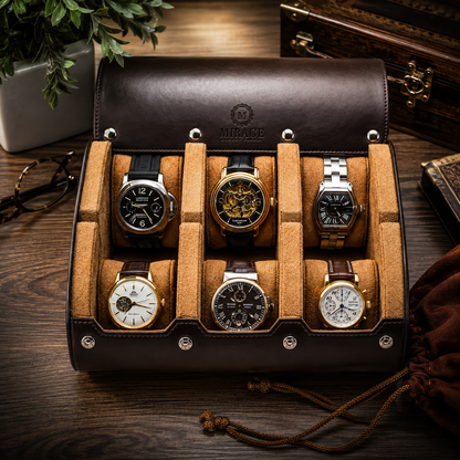 6 Watch Case - Espresso Brown