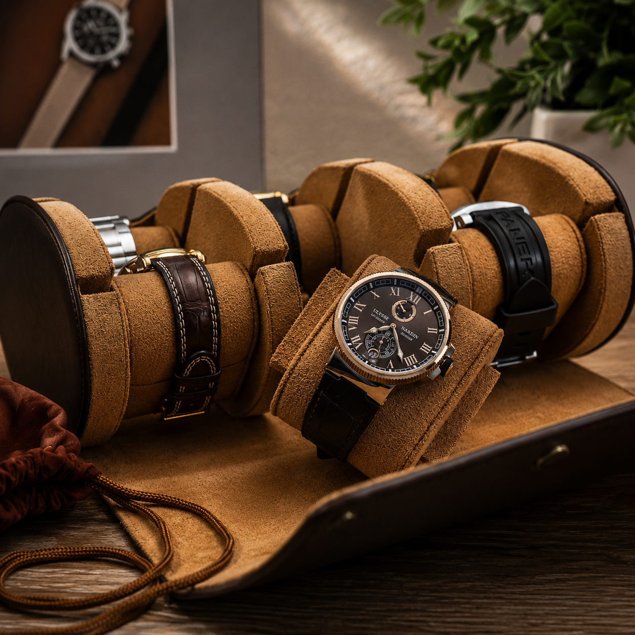 6 Watch Case - Espresso Brown