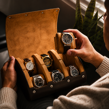 6 Watch Case - Espresso Brown