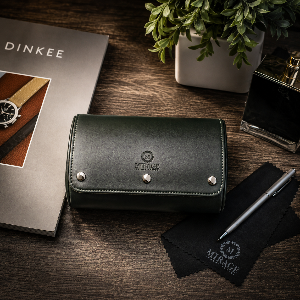 Porte-montres gris ardoise - 2 montres